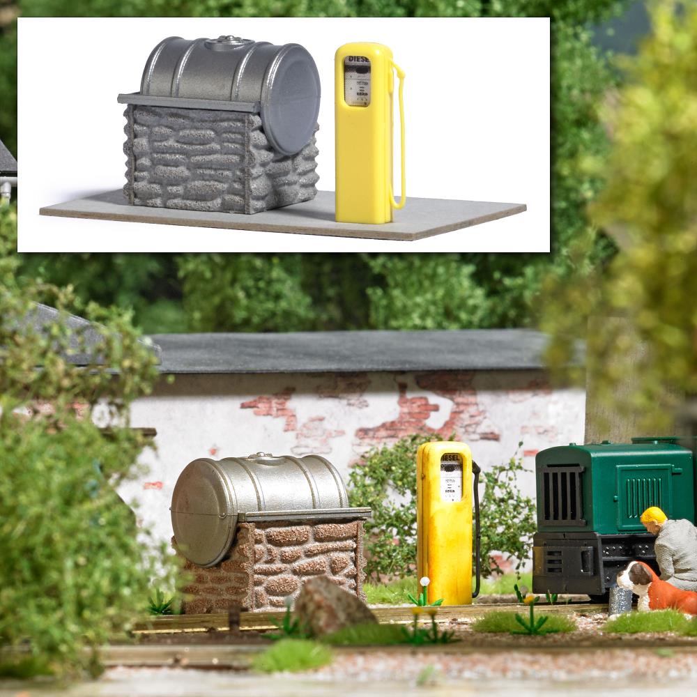 Busch 12377 Diesel-Tankstelle 1:87 Spur H0f Bausatz Neu OVP