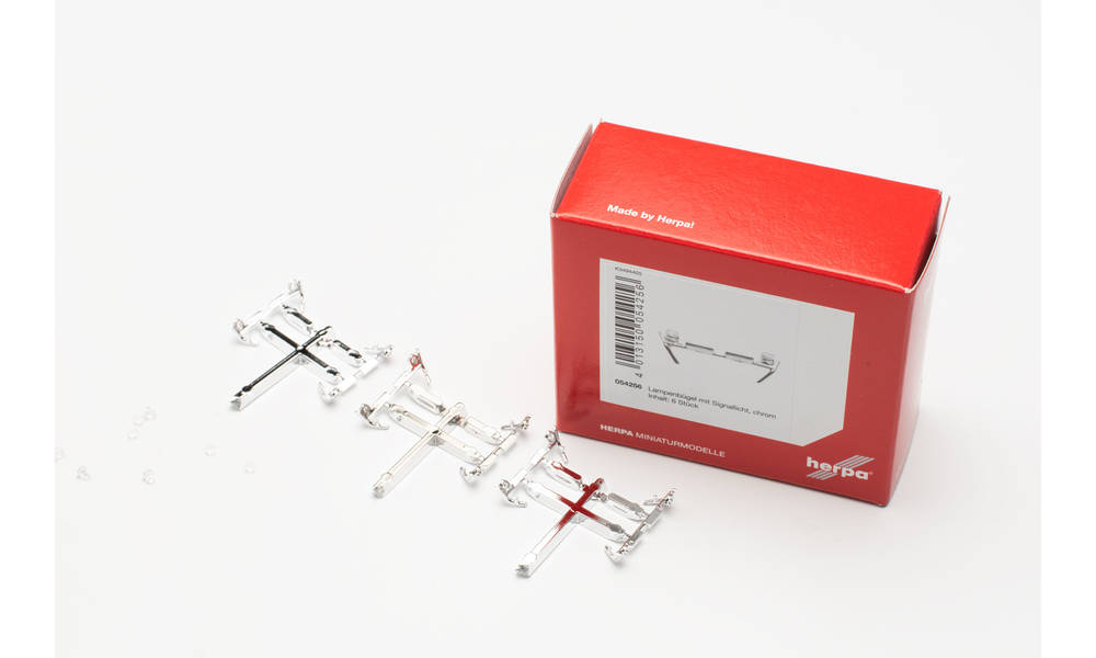Herpa 054256 Zubehör Lampenbügel chrom mit Signallichtern 1:87