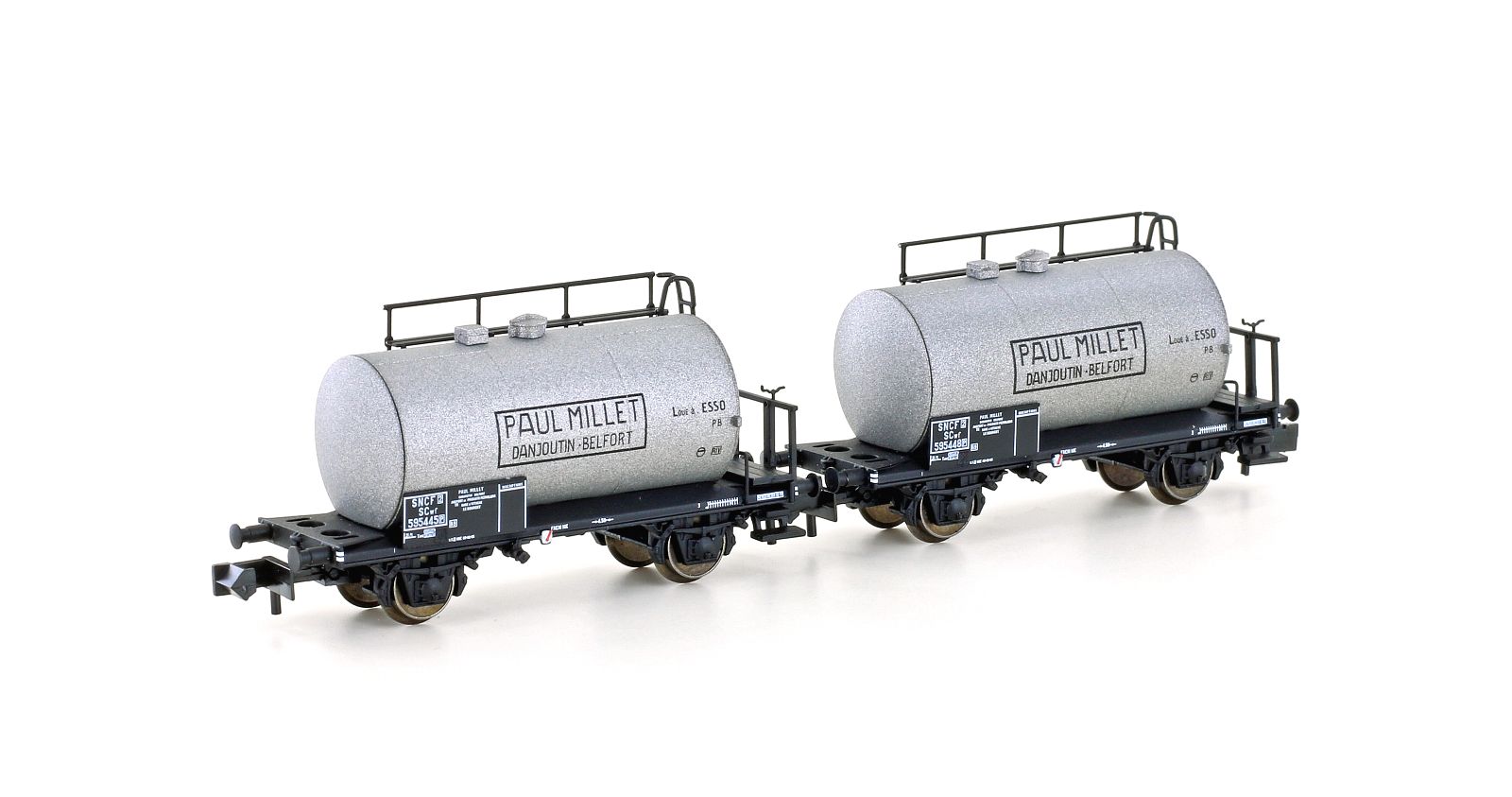 Hobbytrain H24852 2er Set Leichtbau-Kesselwagen SNCF/Millet Spur N
