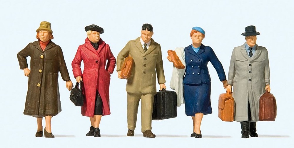 Preiser 65365 Gehende Reisende, Spur 0 1:45, NEU OVP