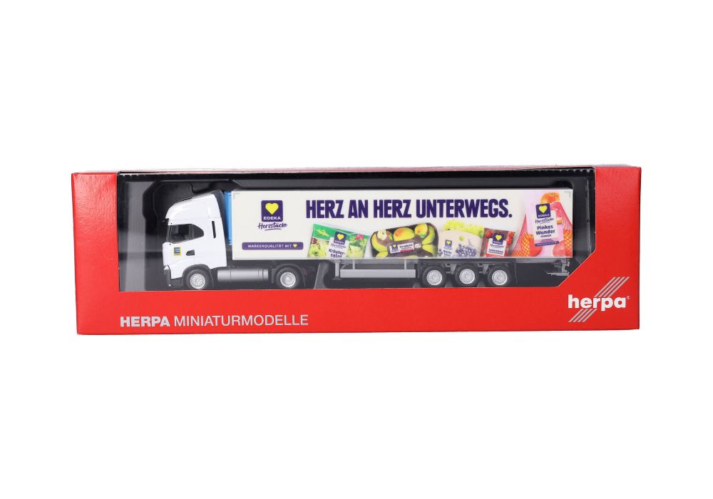 Herpa 319027 Iveco S-Way Kühlkoffer-Sattelzug "Edeka" 1:87 Spur H0