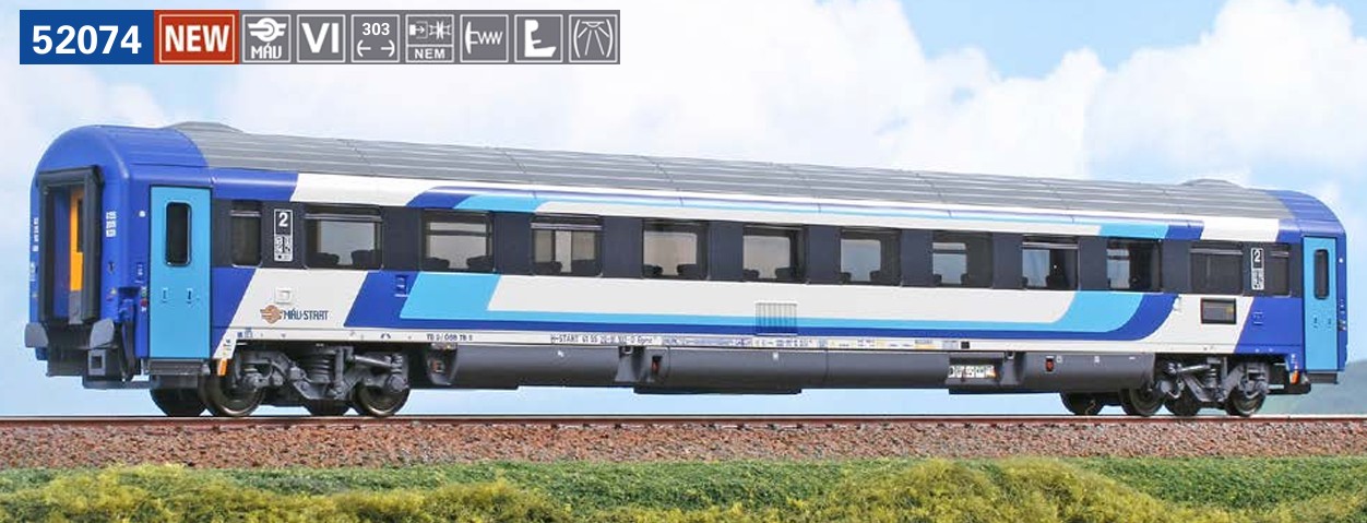 ACME 52074 Großraumwg. Bpmz 2.Klasse MAV 2.Nr. 1:87 Spur H0