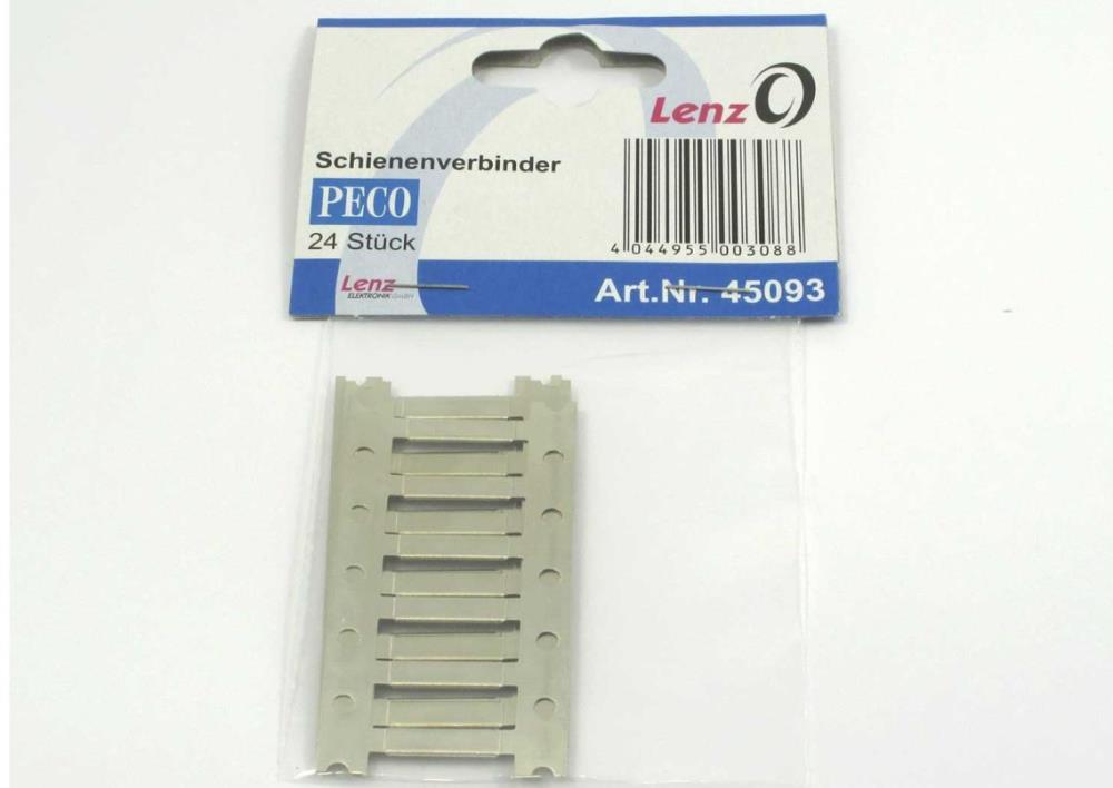 Lenz 45093 Schienenverbinder PECO 24 Stück 1:45 Spur 0 Neu OVP