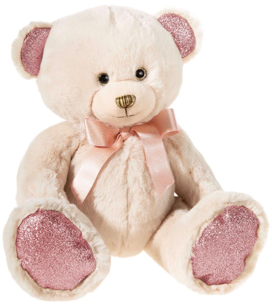 Heunec 134164 Pearlie Bär Taupie rosé Schleife Teddy 23 cm Plüsch