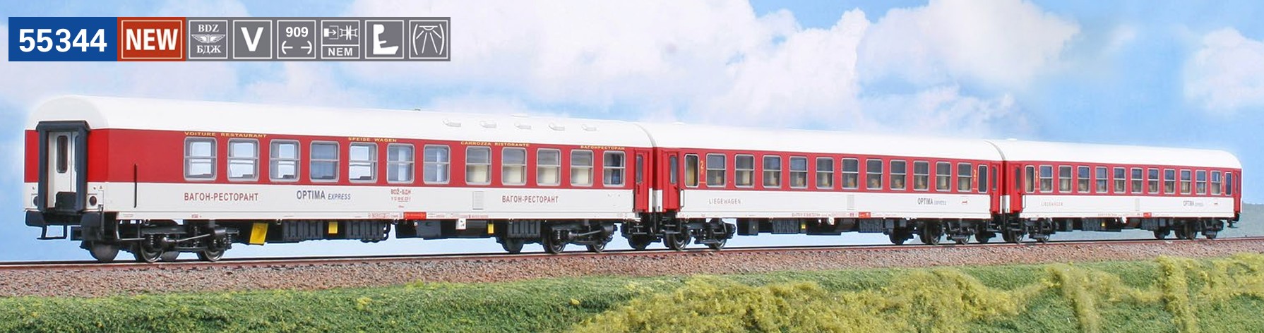 ACME 55344 Optima Express 3-teilig BDZ 1:87 Spur H0 DC NEU OVP