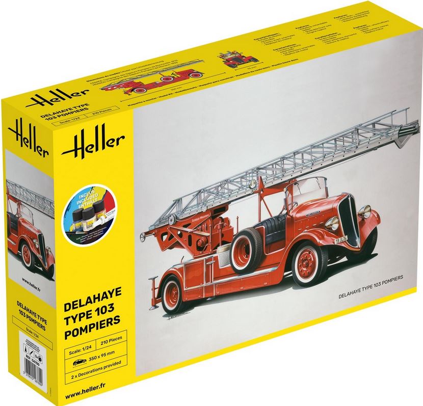 Heller 56780 STARTER KIT Delahaye Type 103 Pompiers 1:24 Neu