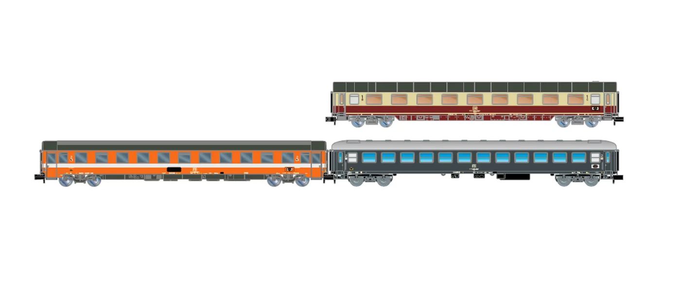 Arnold HN4468 DB/FS 3-tlg Zugset Alpen-Express 1:160 Spur N Neu