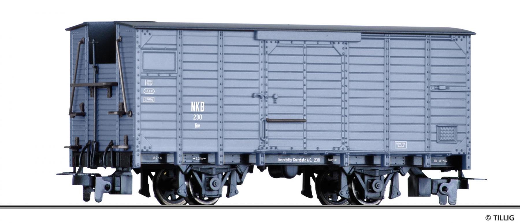 Tillig 05947 Gedeckter Güterwagen Gw NKB 1:87 Spur H0e Neu
