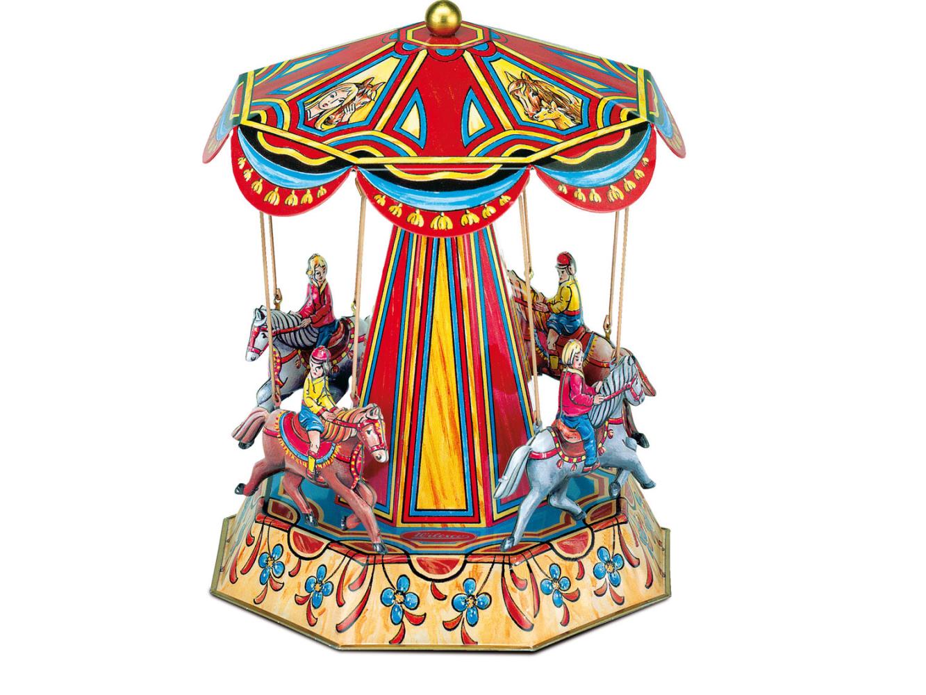 Wilesco 10610 Nostalgisches Pferdekarussell Aufzugswerk Neu OVP