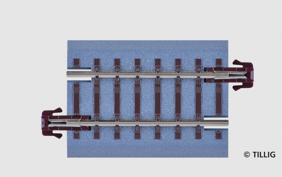 Tillig 83714 Bettungsgleis braun, Länge 43 mm gerades Gleis G3