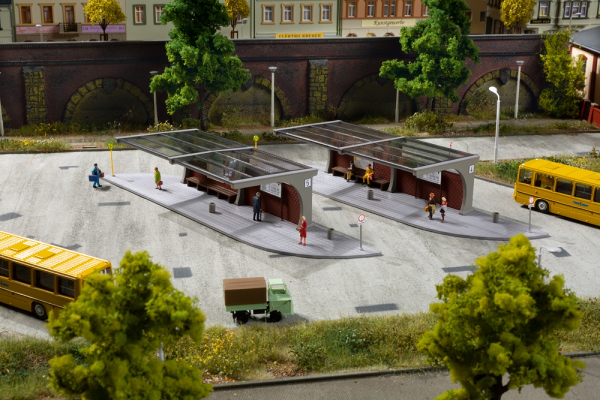 Auhagen 13350 Erweiterung Busbahnhof 1:120 Spur TT Bausatz Neu