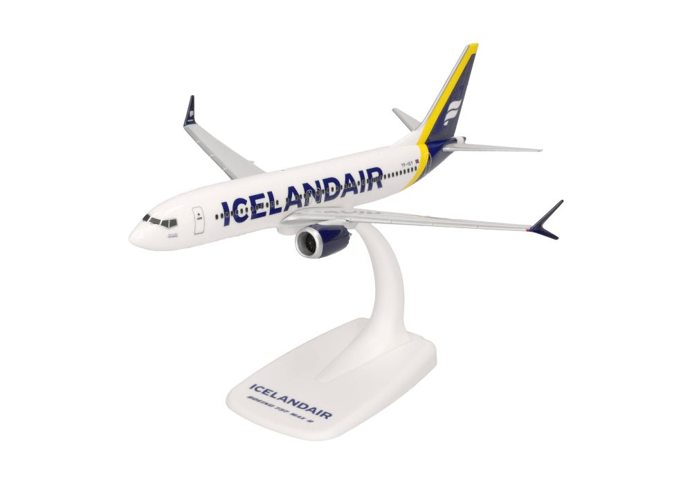 Herpa 614641 Icelandair Boeing 737 Max 8 - yellow tail stripe 1:200