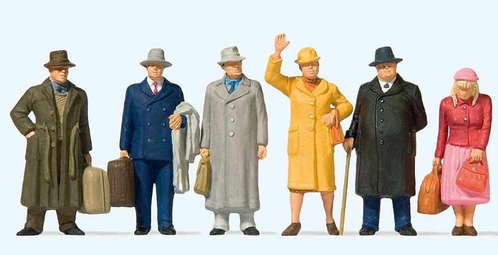 Preiser 65366 Stehende Reisende 1:43 Spur 0