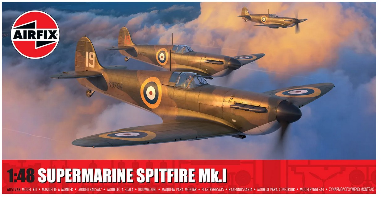 Airfix A05126B Supermarine Spitfire Mk.I 1:48 Modellbausatz Neu OVP