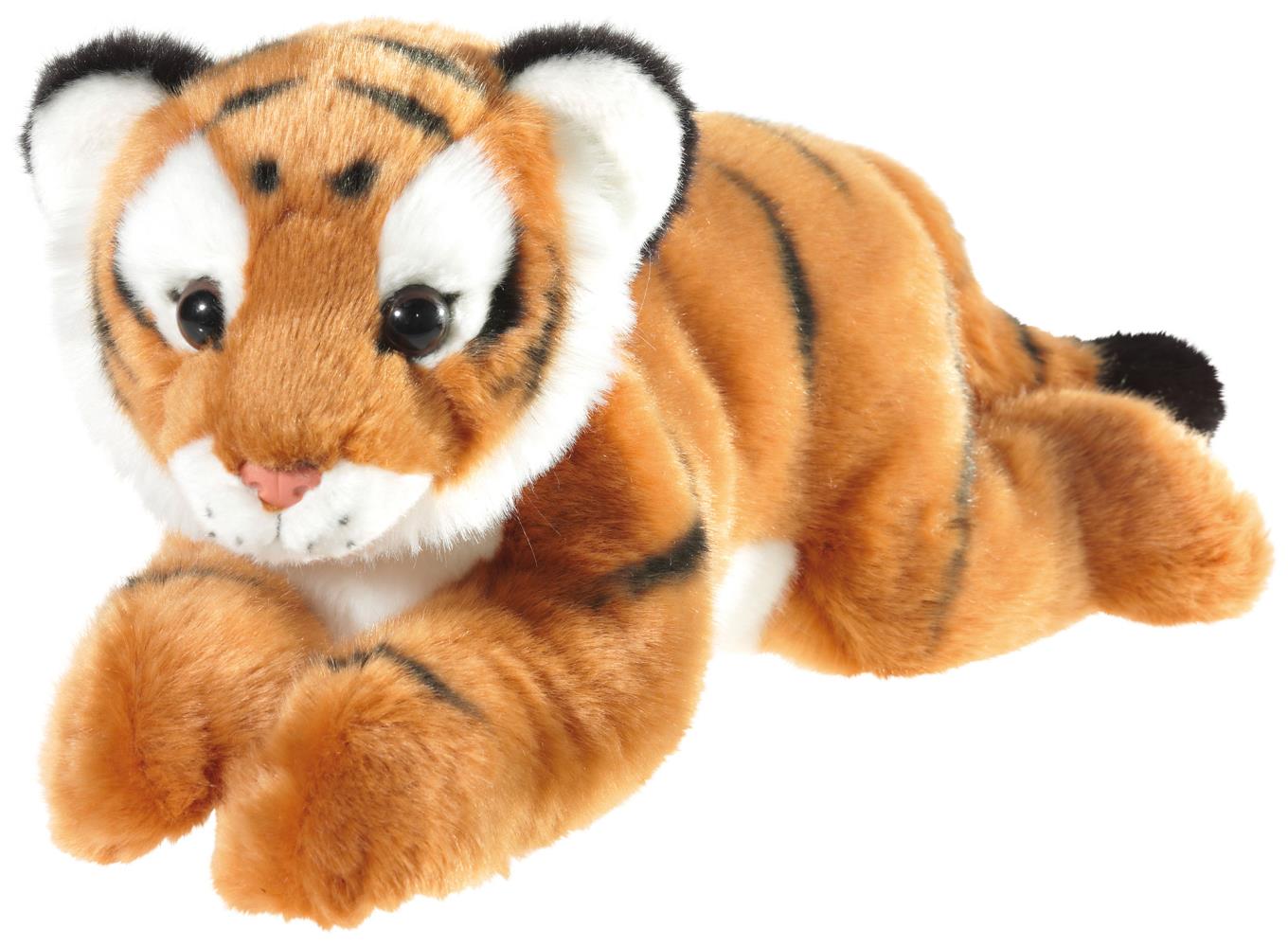 Heunec 241077 Misanimo Tiger liegend 32 cm Plüsch/Stoff/Kuscheltier