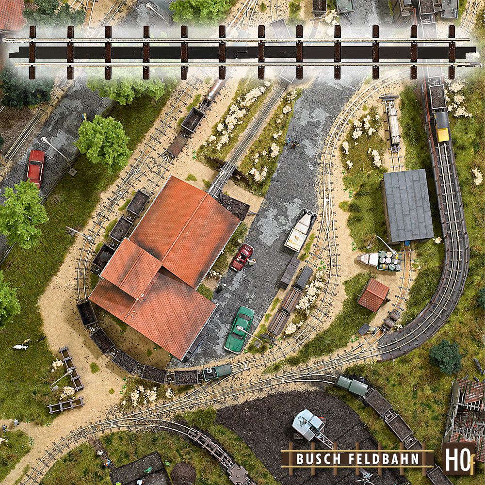 Busch 12305 2 gerade Gleise je 133,2 mm 1:87 Spur H0f Neu OVP