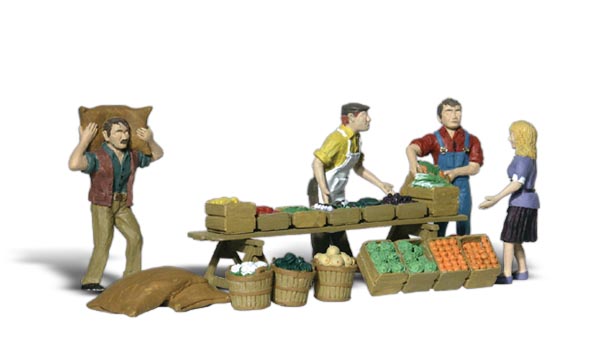 Woodland Scenics A2750 Bauernmarkt 1:45 Spur 0 Neu OVP Figuren