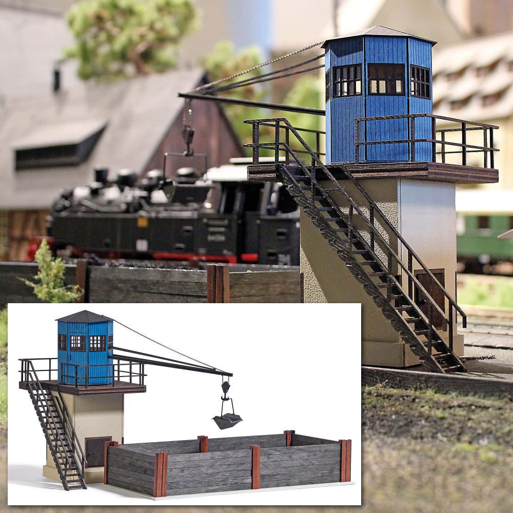 Busch 10026 Bekohlungskran mit Kohlebansen 1:45 Spur 0 Bausatz