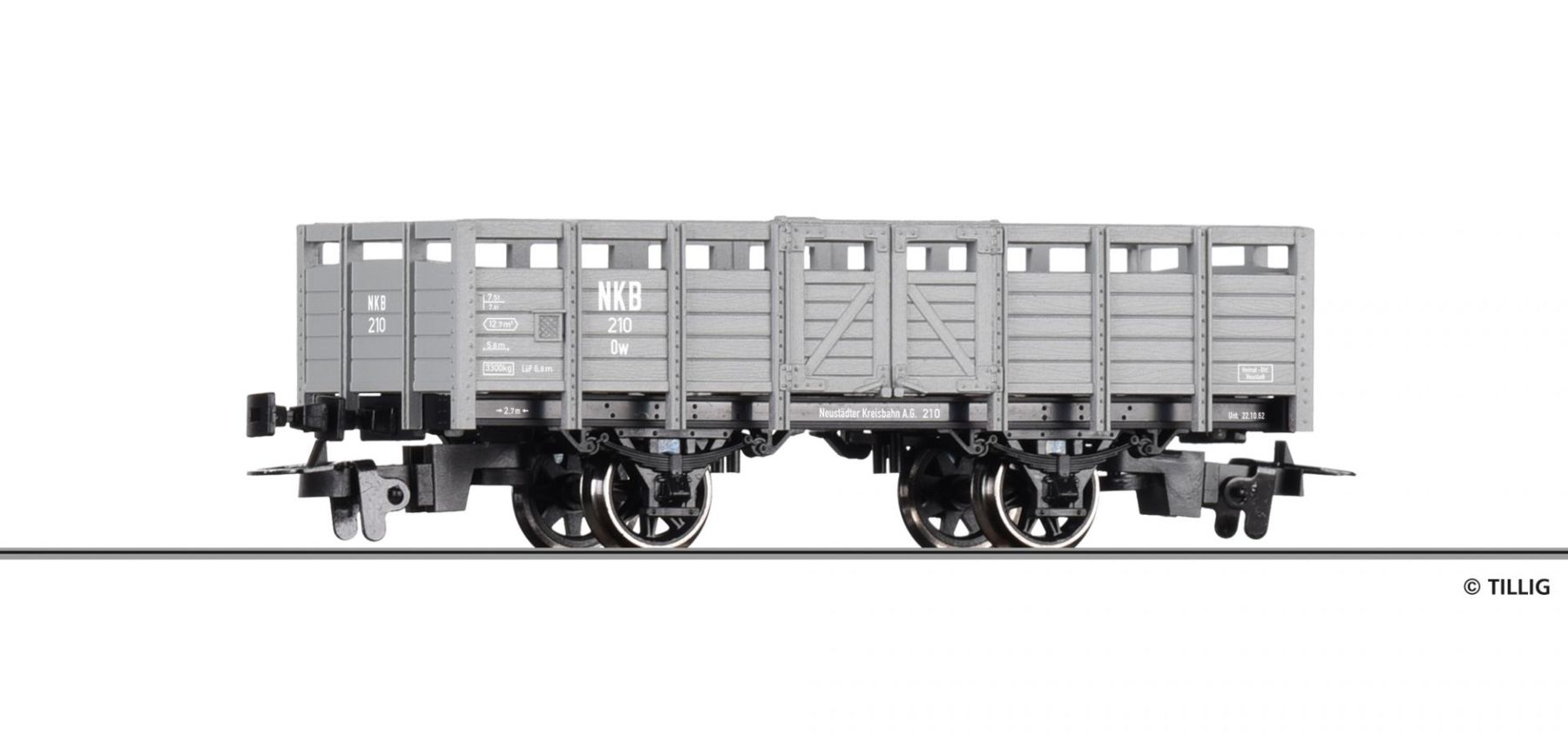 Tillig 15900 Offener Güterwagen Ow NKB 1:87 Spur H0m Neu OVP