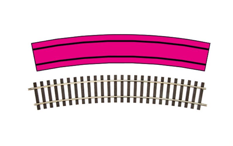 Lenz 45021 Gleis gebogen R1 Radius 914,4 mm 1:45 Spur 0 Neu