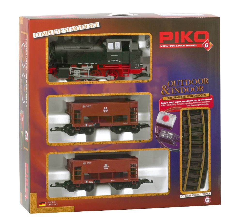 Piko 37100 Start-Set Güterzug BR 80 + 2 Schüttgutwagen Spur G