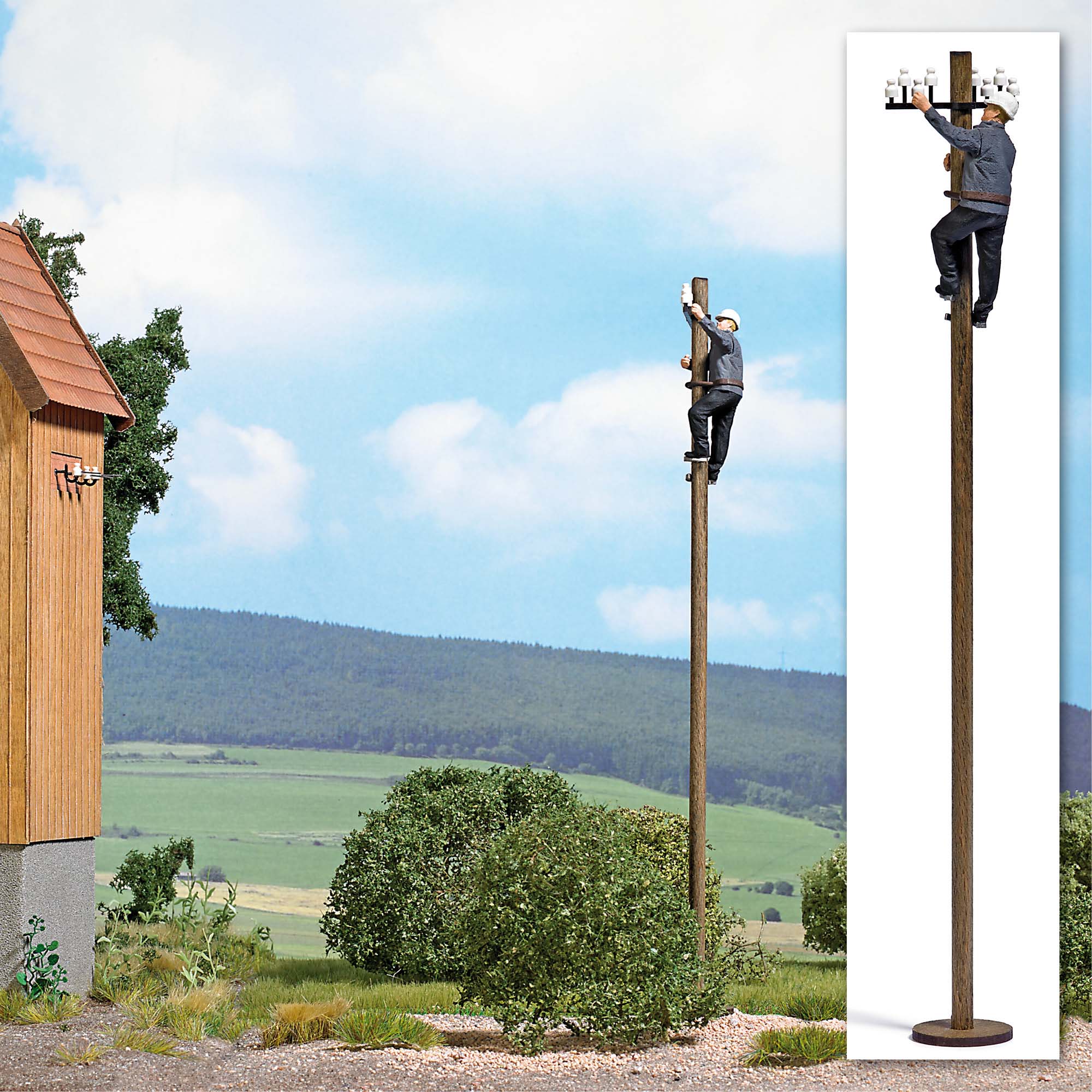 Busch 10704 Mastkletterer Epoche 3-4 1:45 Spur 0 Neu OVP