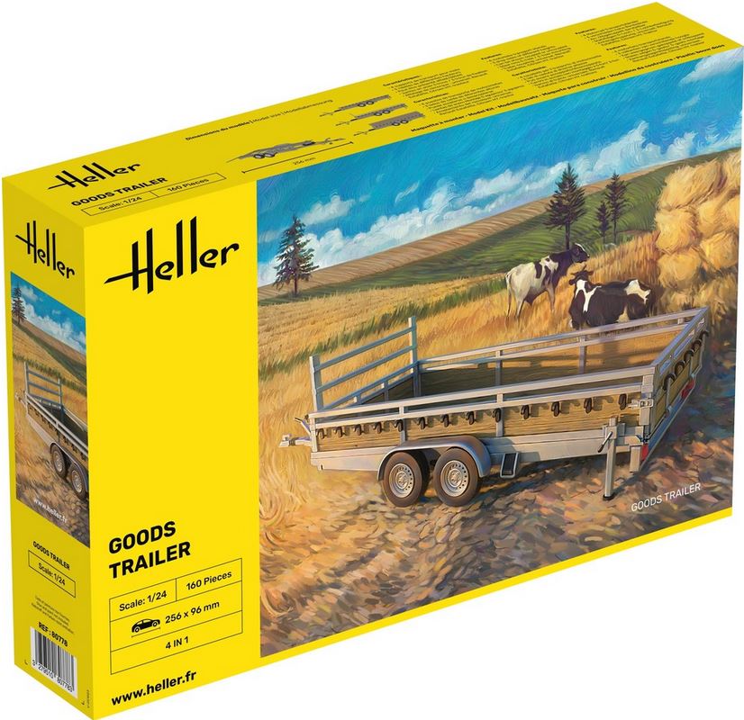 Heller 80778 Goods Trailer 1:24 Modellbausatz NEU OVP