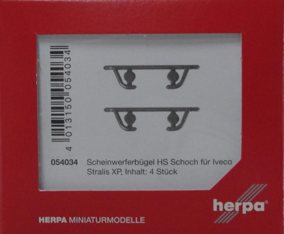 Herpa 054034 Zubehör Lampenbügel HS Schoch für Iveco Stralis XP, 4 Stück
