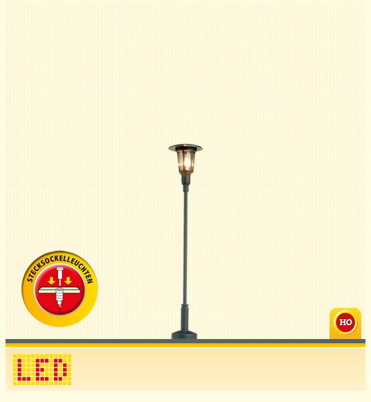 Brawa 84125 Parklaterne Stecksockel mit LED 1:87 Spur H0 Neu OVP