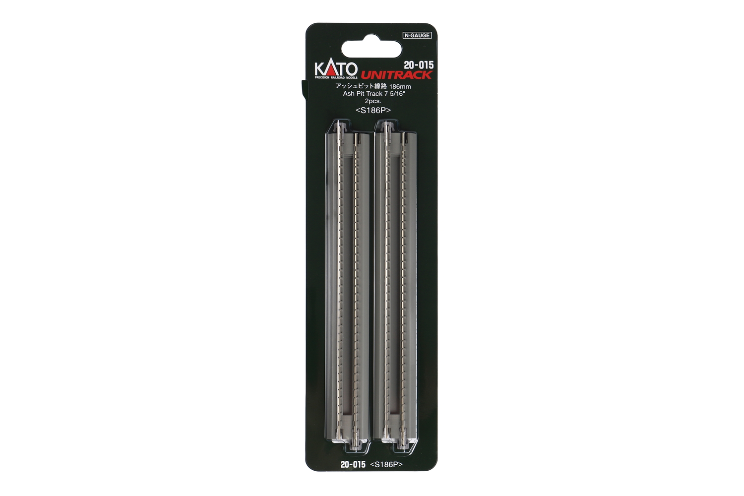 Kato 20-015 Aschengrube-Gleis 186 mm 2 Stück 1:160 Spur N Neu