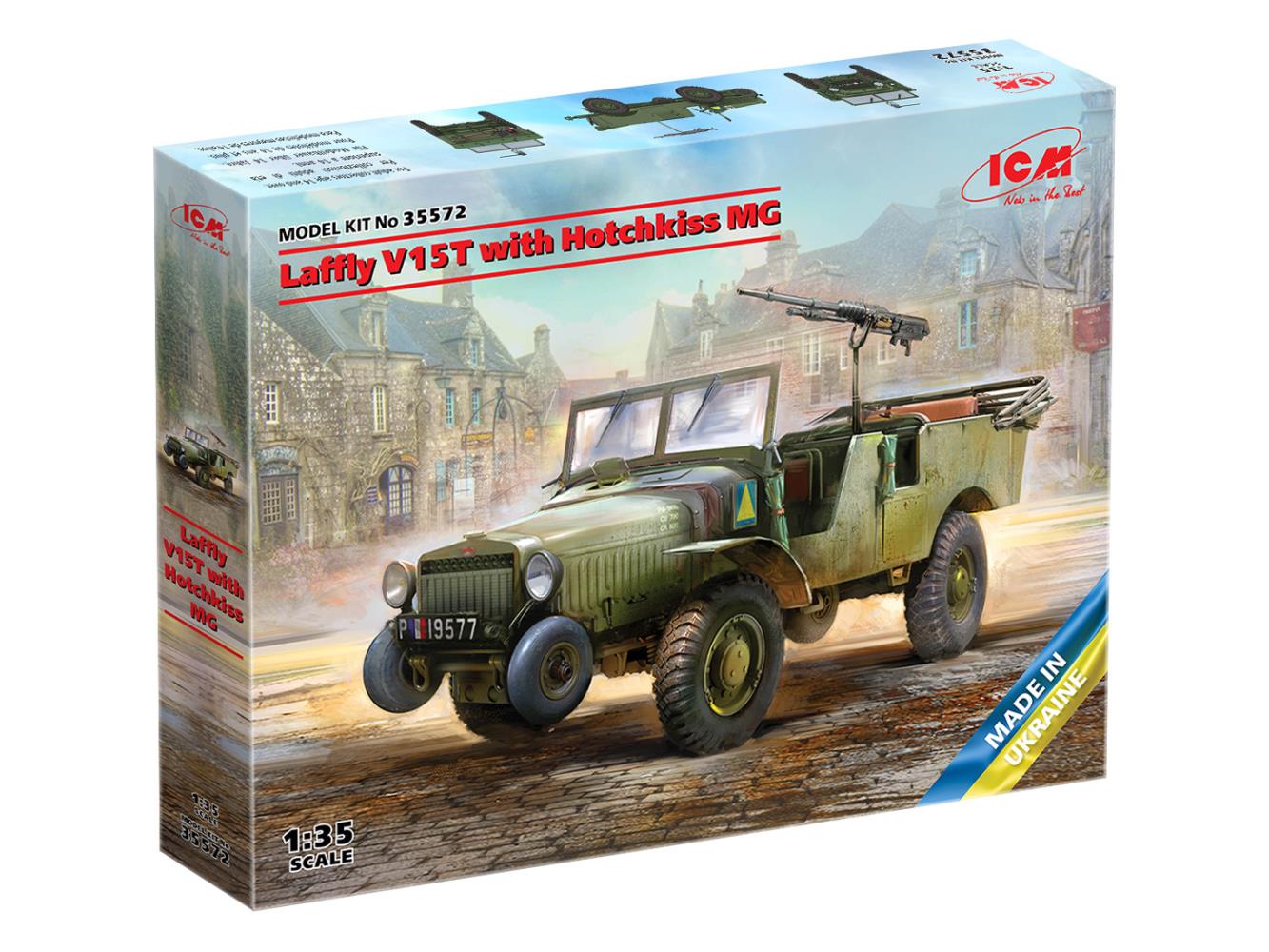 ICM 35572 Laffly V15T with Hotchkiss machine gun - 1:35 - Neu
