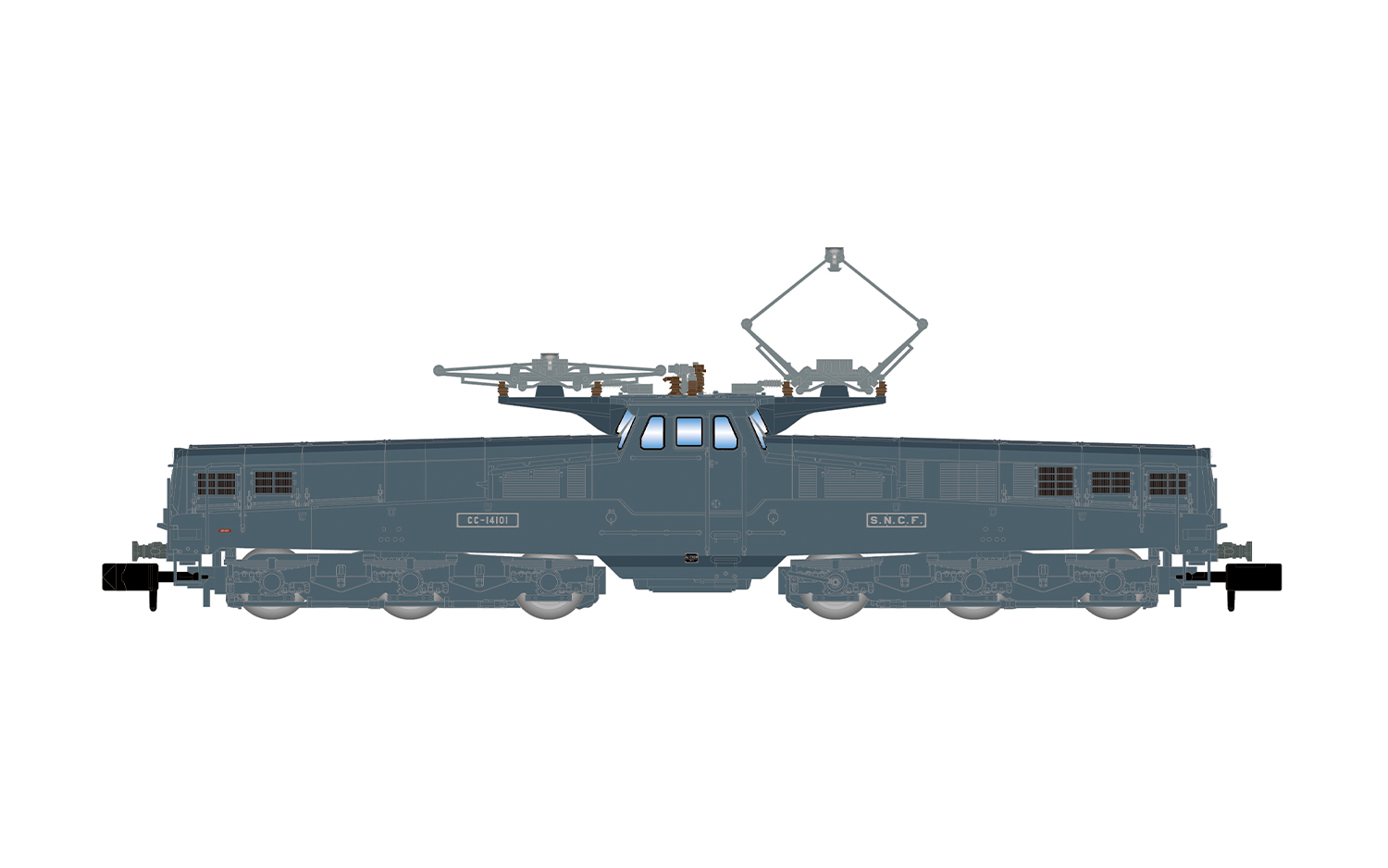 Arnold HN2583 SNCF, Elektrolokomotive CC 14101 in blauer Farbgebung, frühe