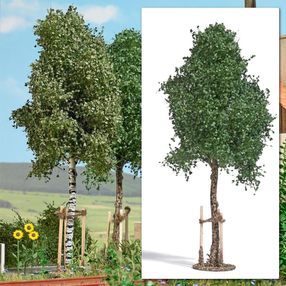 Busch 10626 Junge Platane mit Baumstützen 1:45 Spur 0 Neu OVP