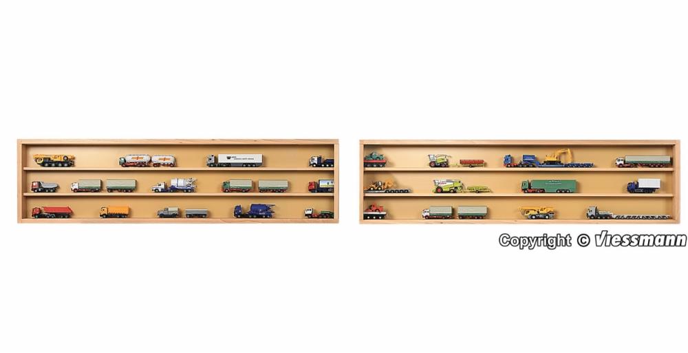 Kibri 12012 Schaukasten mit Glasschiebetüren, natur, 2 Stück,linkes + re