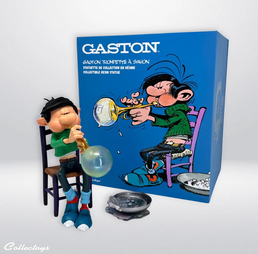 Plastoy 00327 Gaston Erfindung Seifentrompete 16 cm NEU OVP Figur