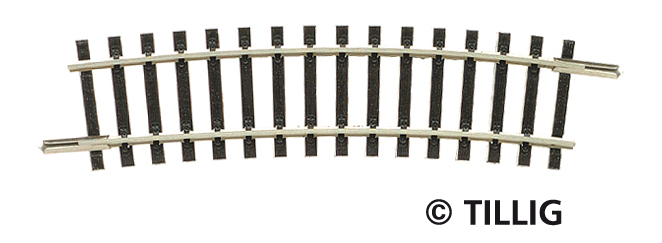 Tillig 83110 Gebogenes Gleis R12 R310 mm/15° 1:120 Spur TT Neu