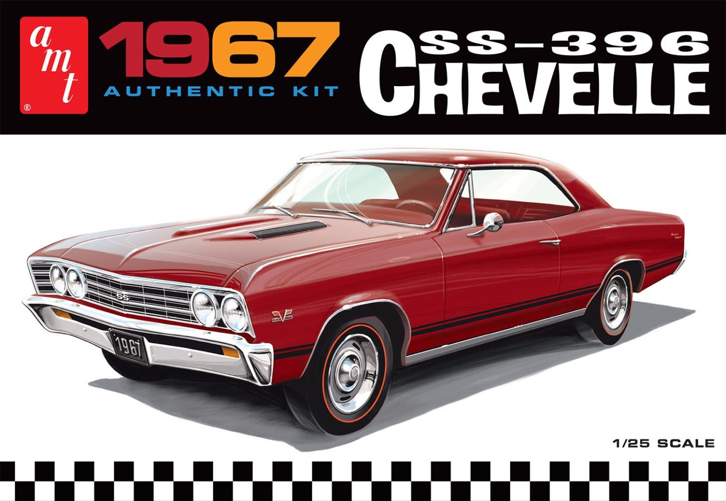AMT AMT1388/12 1967 CHEVROLET CHEVELLE SS396 1:25 Bausatz Neu