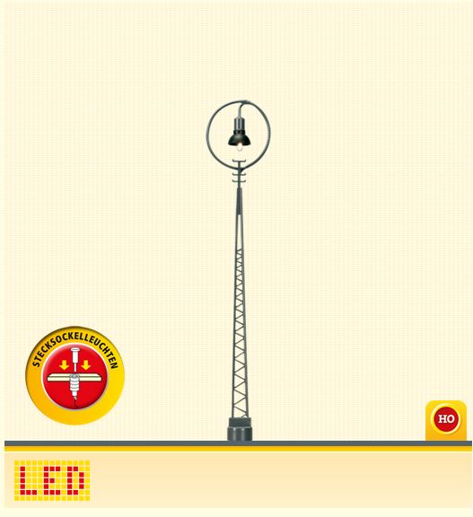 Brawa 84027 Gittermastleuchte Ring Stecksockel LED 1:87 Spur H0