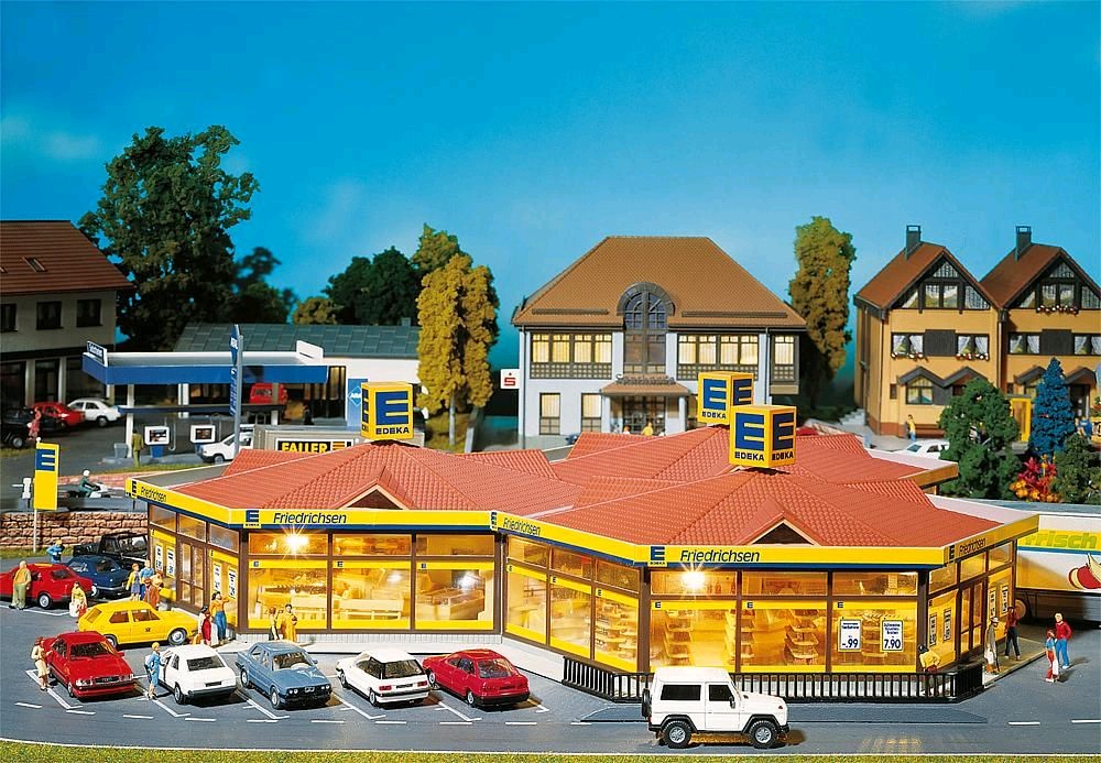 Faller 130342 Edeka-Markt Friedrichsen 1:87 Spur H0 Bausatz Neu OVP