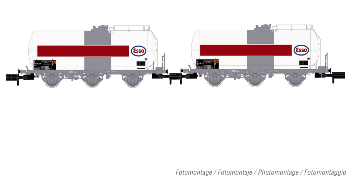 Arnold HN6610 SNCF 2-tlg Set 3-achs Kesselwagen Uh „Esso" Spur N