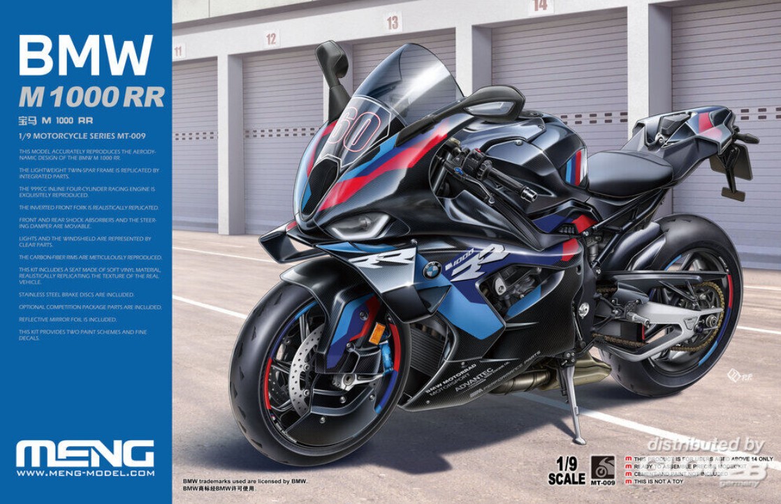 Meng Model MT-009 BMW M 1000 RR 1:9 Modellbausatz NEU OVP