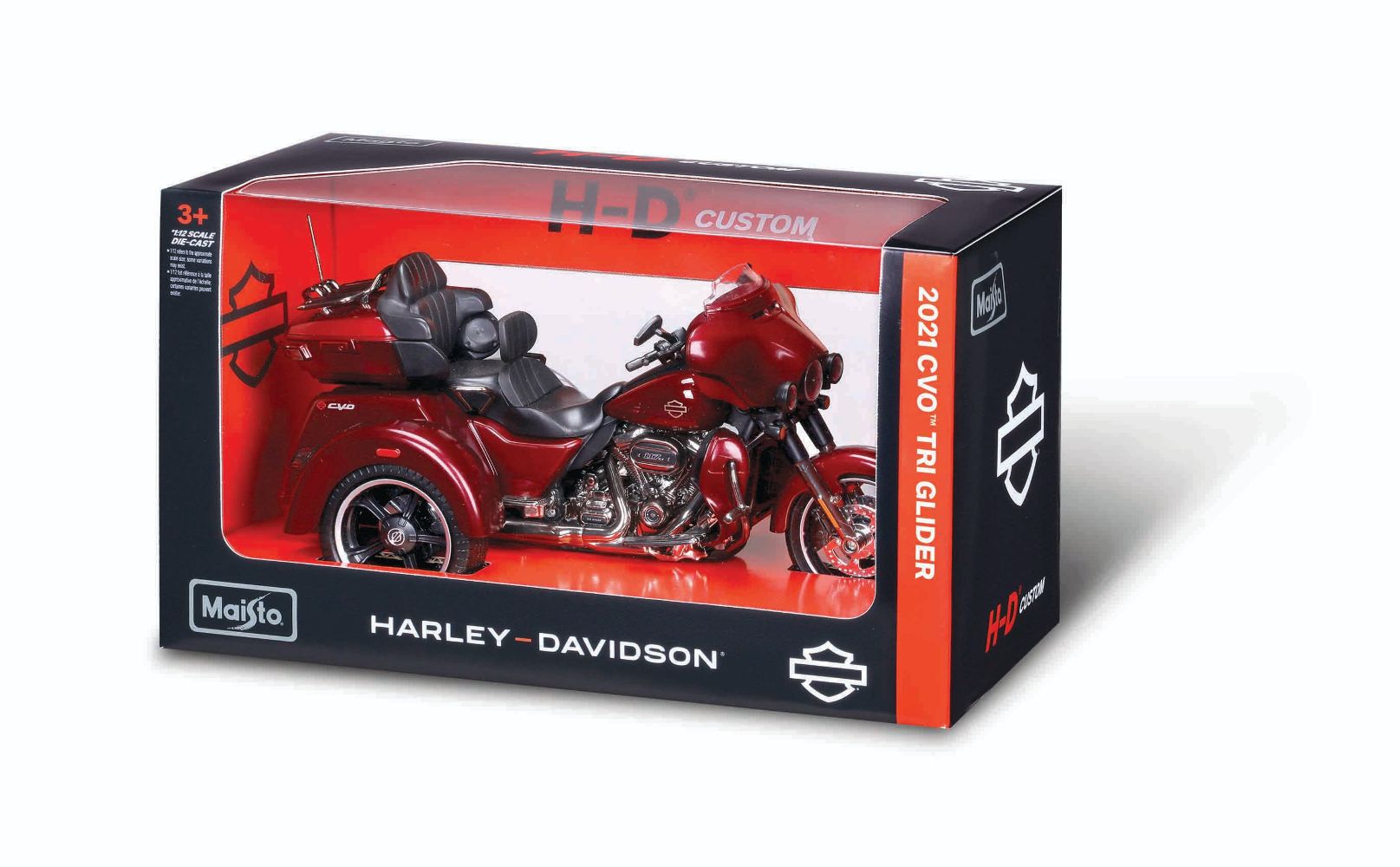Maisto 32337 Harley-Davidson CVO Tri Glide '21 met red 1:12 Neu