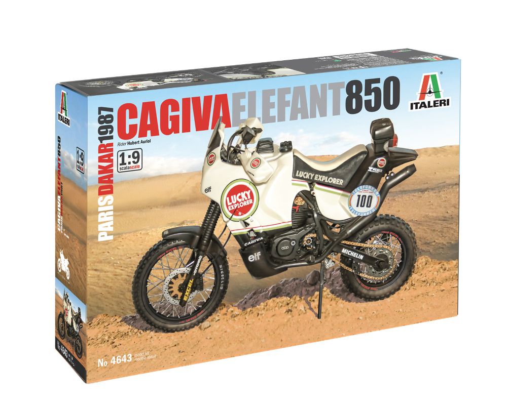 Italeri 4643 Cagiva Elefant 850 Paris-Dakar 1987 1:9 Bausatz NEU