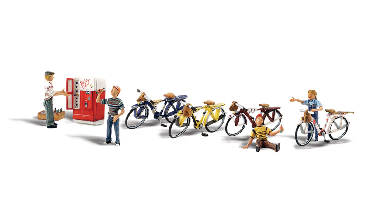 Woodland Scenics A2752 Radfahrergruppe 1:45 Spur 0 Neu OVP Figuren