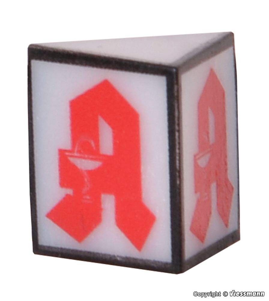 Viessmann 1375 Reklameschild Apotheke mit LED-Beleuchtung Spur H0