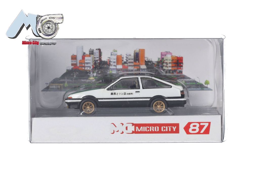 Herpa 87MC000002 MicroCity: Toyota Corolla AE86 weiß/grün 1:87 Neu