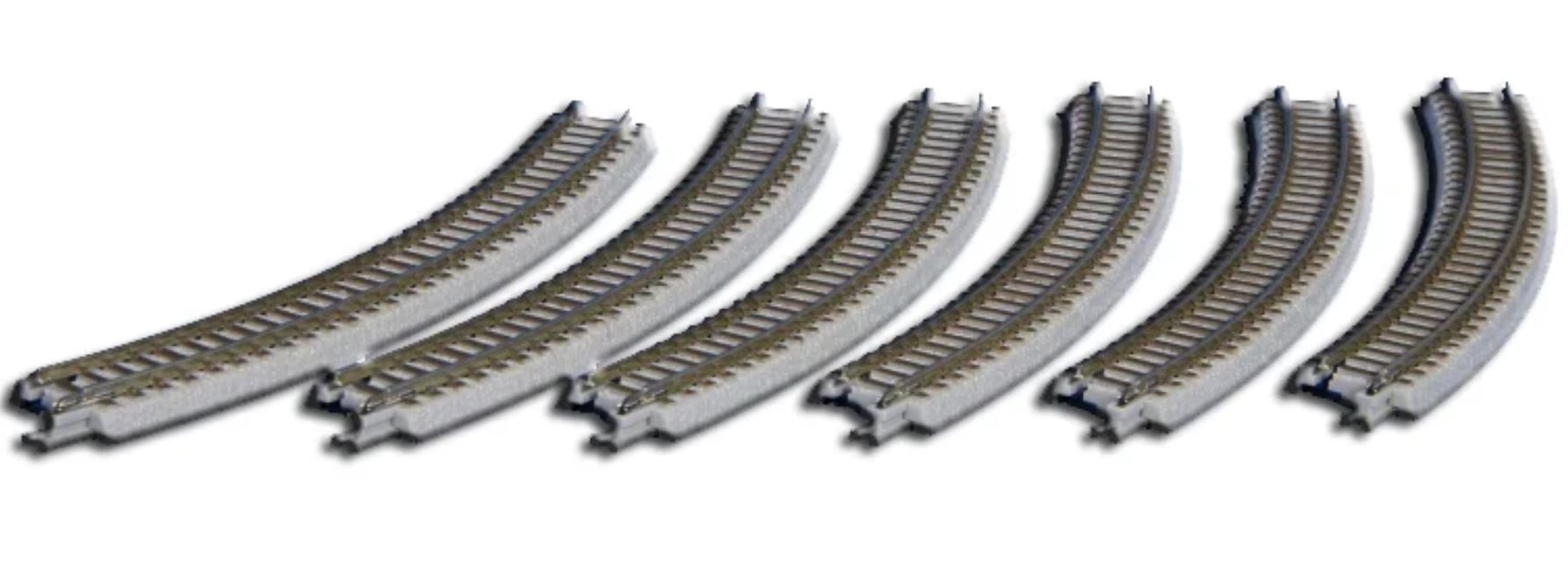 Rokuhan R014 Gleis gebogen R245-30° 6 Stück 1:220 Spur Z Neu OVP