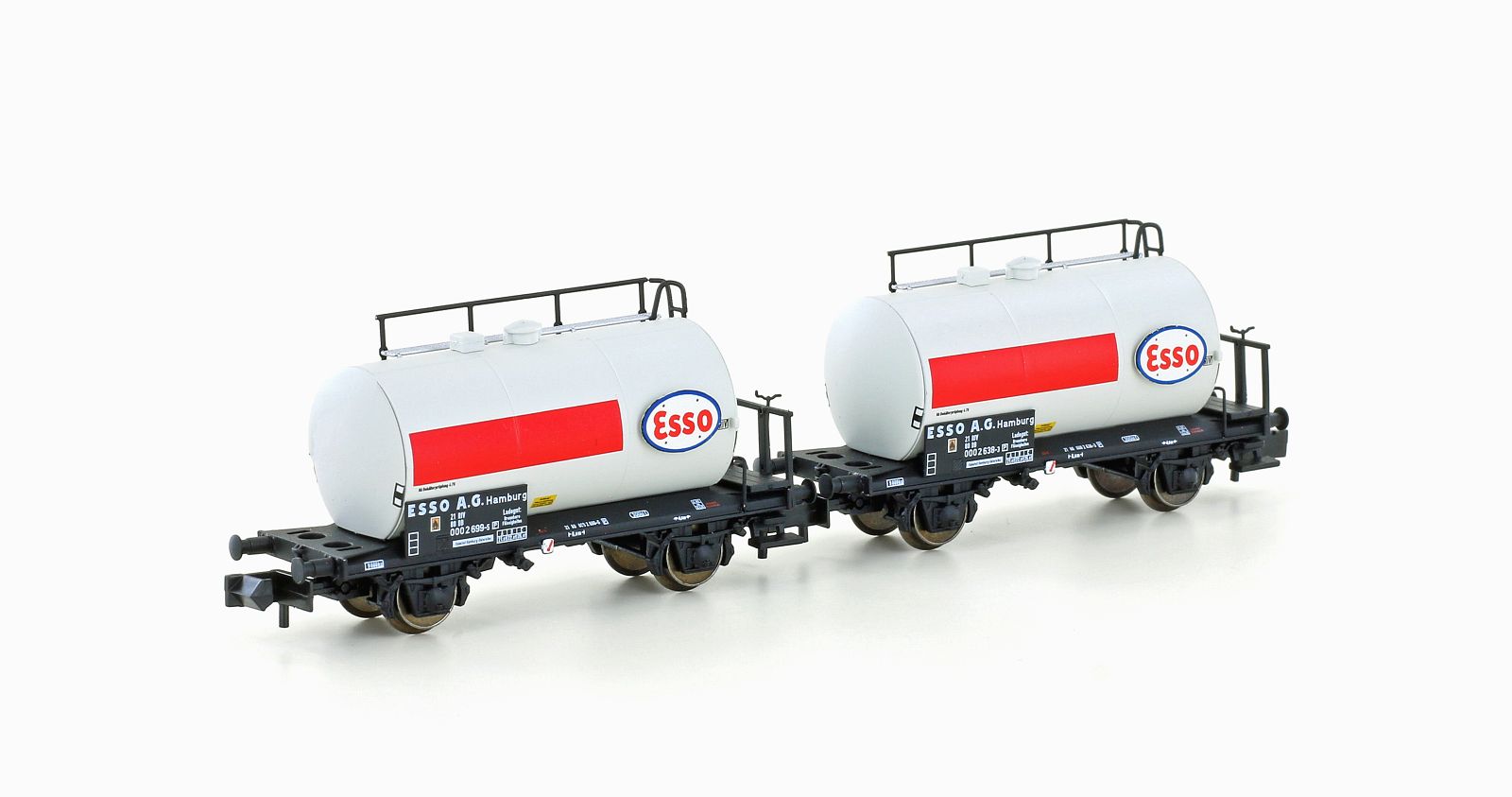 Hobbytrain H24832 2er Set Leichtbau-Kesselwagen DB/Esso Ep.IV Spur N