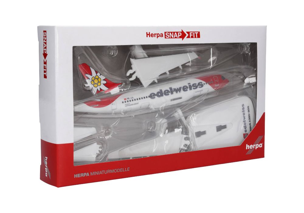 Herpa 614597 Edelweiss Air Airbus A320 - new colors 1:200 Snap-Fit