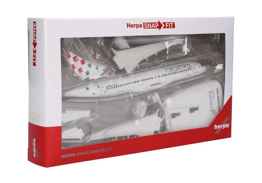 Herpa 614566 Croatia Airlines Airbus A220-300 9A-CAE Zagreb 1:200
